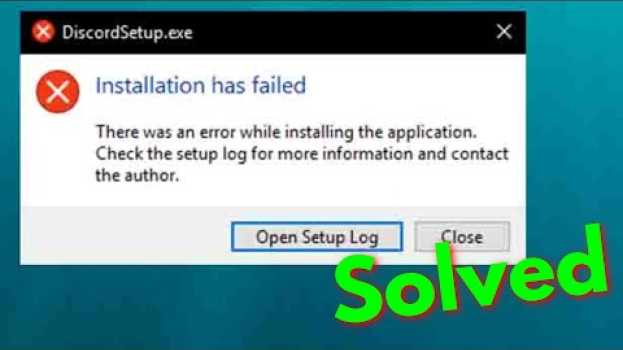 Video Fix DiscordSetup.exe Installation has failed-There was an error while installing the application en français