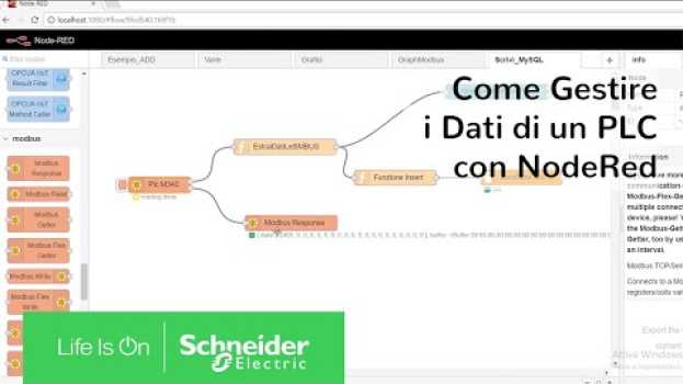 Video Come Gestire i Dati di un PLC con NodeRed | Schneider Electric Italia en français