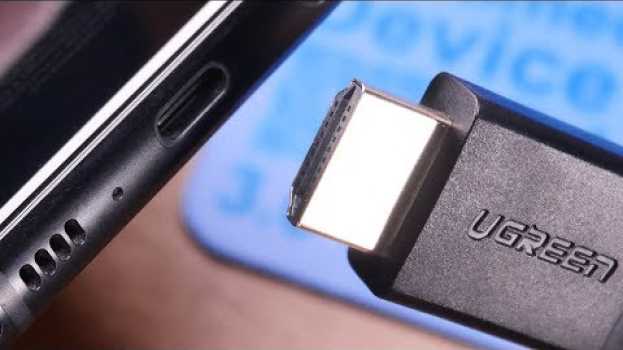 Video Как подключить USB-C к HDMI? Обзор переходников USB Type-C на HDMI em Portuguese