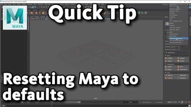 Video Maya Quick Tip: Resetting Maya to the default state em Portuguese