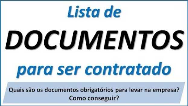 Video Lista de documentos para ser contratado en Español