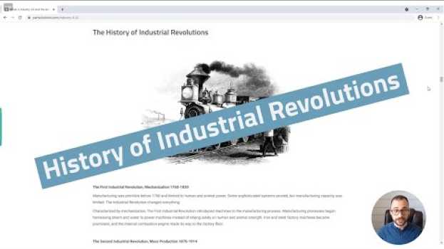 Video The history of Industry 4.0 em Portuguese