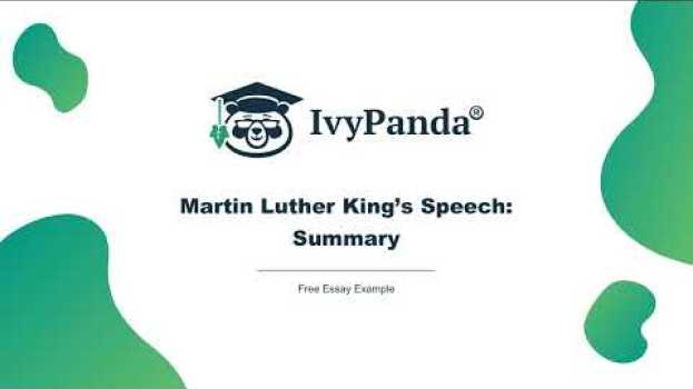 Video Martin Luther King's Speech: Summary | Free Essay Example na Polish