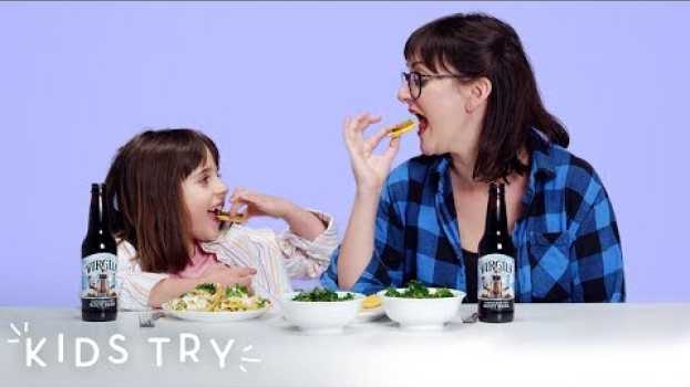 Видео Kids Try Their Mom's Pregnancy Cravings (Round 3) | Kids Try | HiHo Kids на русском