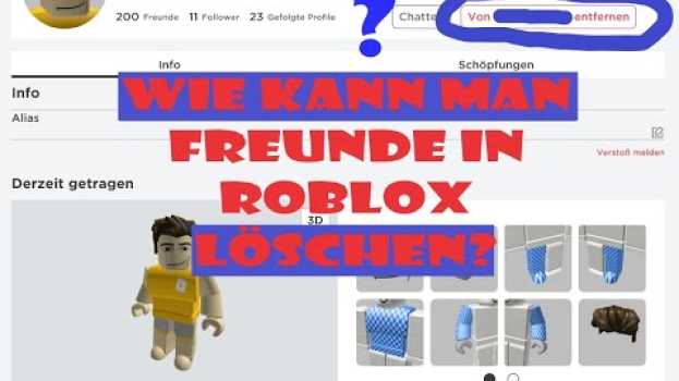 Video Wie kann man Freunde in Roblox Löschen? [Roblox/Deutsch] in Deutsch