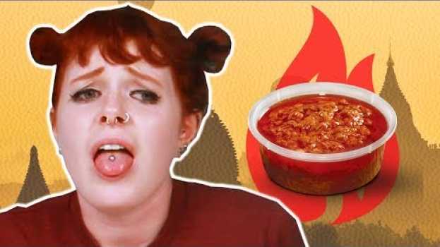 Video Irish People Try Spicy Indian Sauces em Portuguese