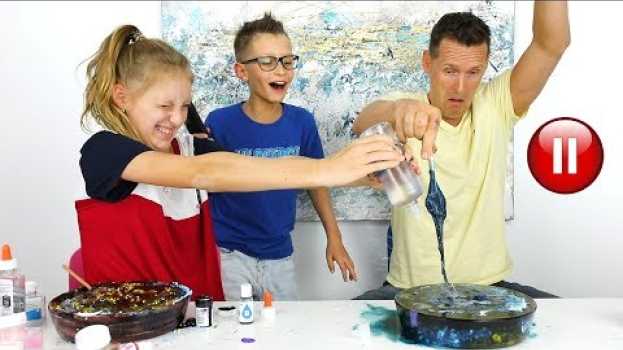 Video PAUSE SLIME CHALLENGE with Our DAD!!! su italiano