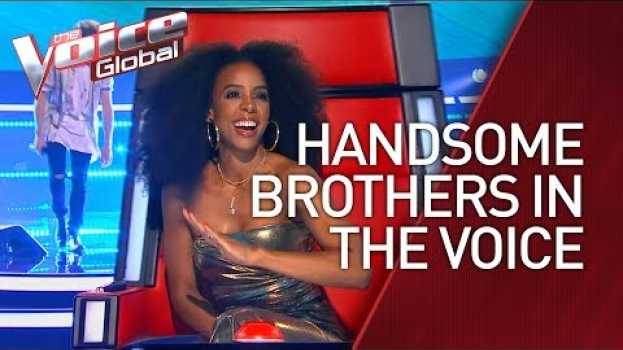 Видео Brothers COMPETE with each other on The Voice | STORIES #33 на русском