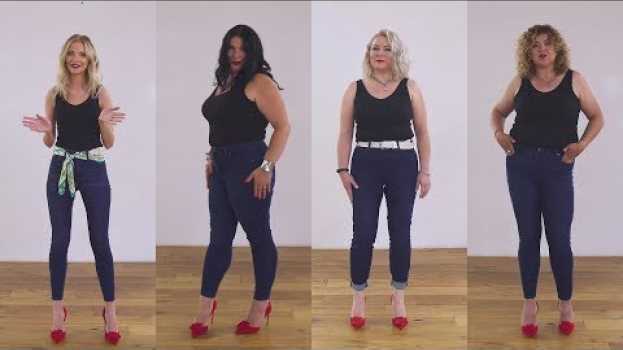 Video От XS до XXL: разные девушки примеряют джинсы одной модели em Portuguese