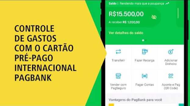Video Cartão Pré-Pago Internacional PagBank PagSeguro: Controle seus gastos! [Sem mensalidade ou fatura!] in English