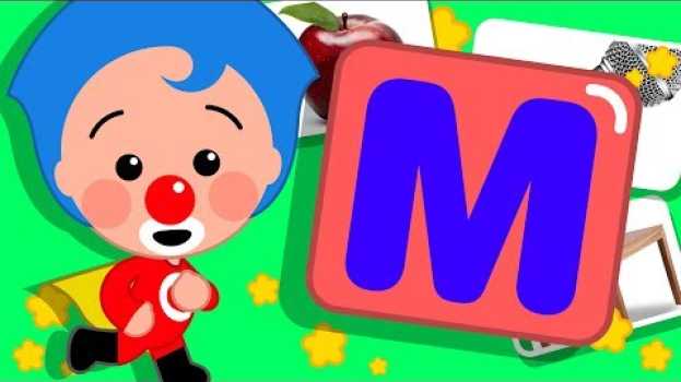 Video ¿Cómo es la Letra M?  | Gira y Aprende Palabras con Plim Plim | Infantil 4K Ultra HD in English