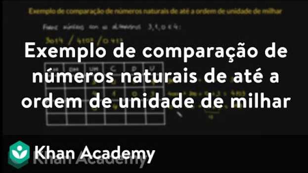 Video Exemplo de comparação de números naturais de até a ordem de unidade de milhar en Español