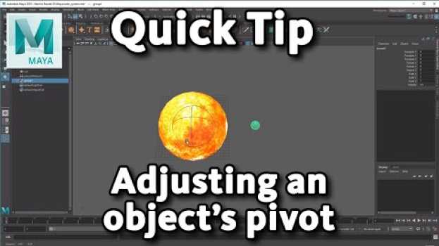 Video Maya Quick Tip: Adjusting an object's pivot (AKA its center) en Español