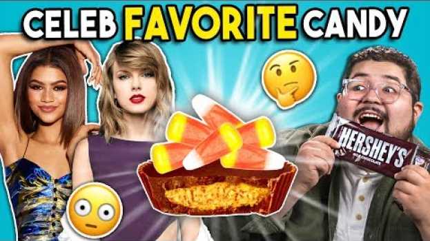 Video Trying Celebrity Favorite Candy | People vs. Food em Portuguese