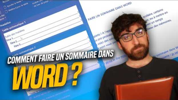 Video Comment faire un SOMMAIRE dans WORD ? ✍️ en français