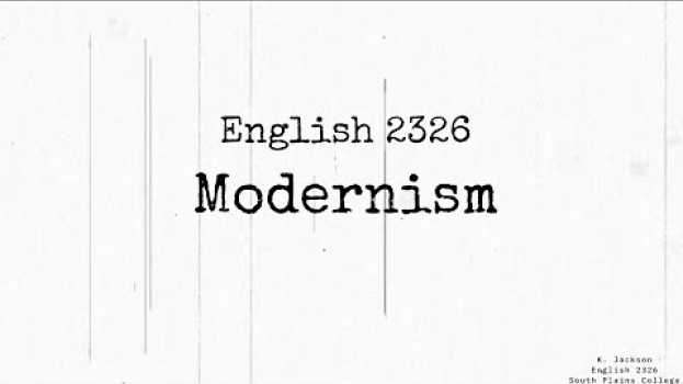 Видео English 2326: Modernism на русском