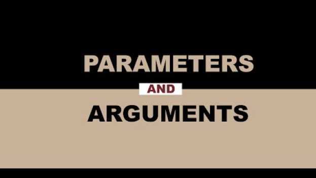 Video Parameters and Arguments en français