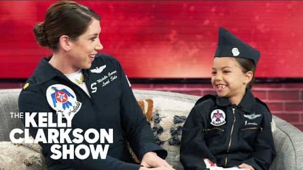 Video 7-Year-Old Aspiring Fighter Pilot Freaks Out Meeting Her Idol em Portuguese