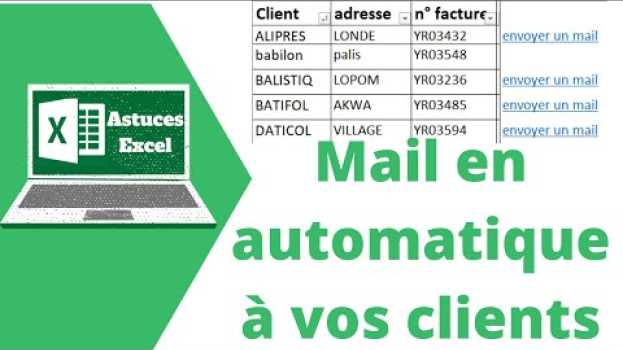 Video Comment automatiser l'envoyer des mails avec Excel in Deutsch