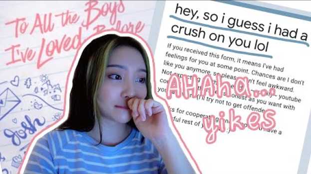 Video i sent a quiz to every boy i've had a crush on... em Portuguese