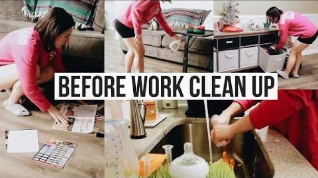 Video QUICK CLEAN BEFORE WORK 2019 | WORKING MOM CLEAN WITH ME | EARLY MORNING SPEED CLEAN PATRICIA MARIE in English