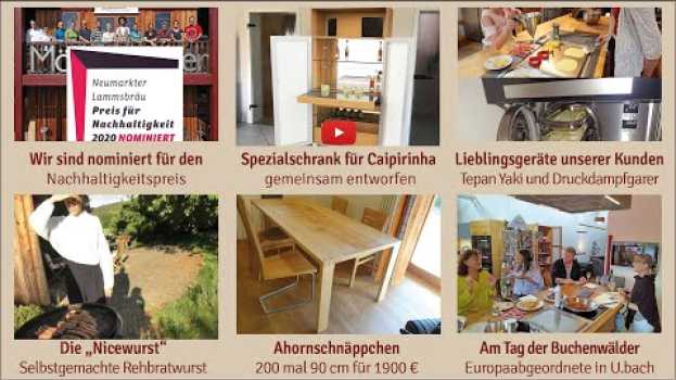 Video Newsletter 168: Schreinersuche, Nachhaltigkeitspreis, Caipi-Schrank, Tischangebot, Pop-Art, em Portuguese
