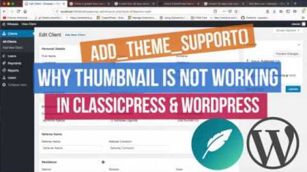 Video Fix Custom Post Type thumbnail not working in WordPress admin in English