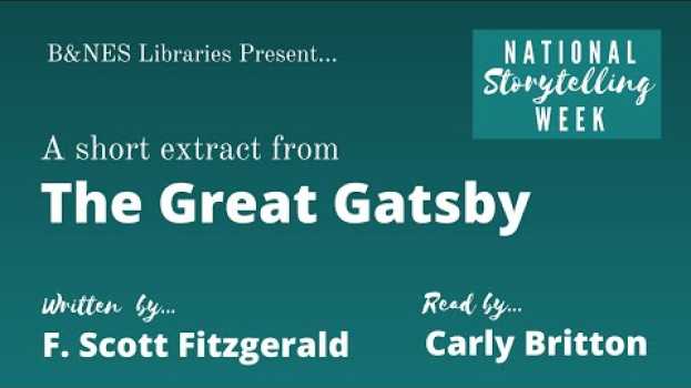 Video Storytelling Week: The Great Gatsby in English
