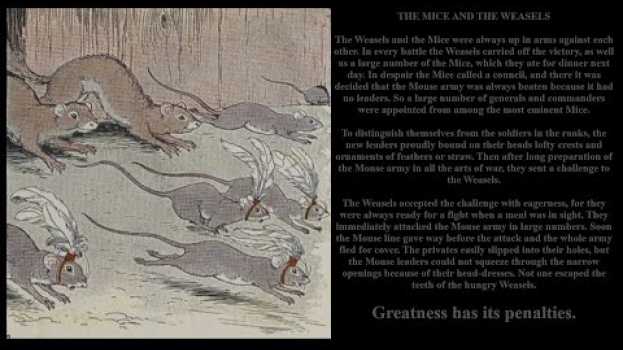 Video The Mice And The Weasels - Aesop's Fable en Español