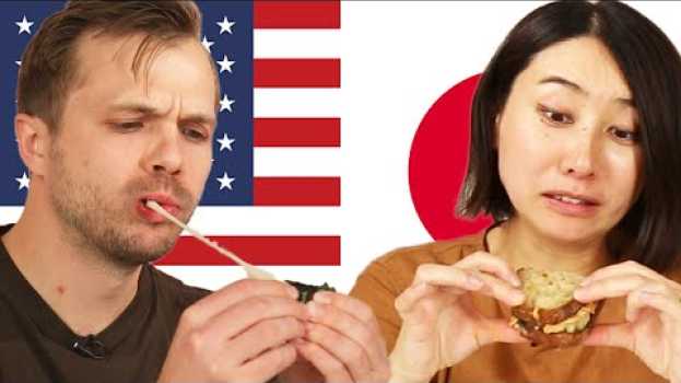 Video Tasty Producers Swap Their Favorite Snacks • Rie & Andrew • Tasty en français