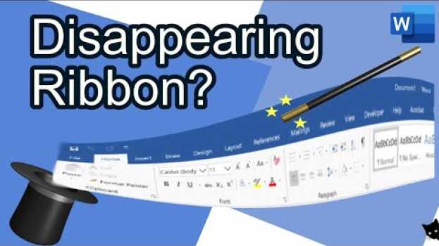Видео How to get the Ribbon (toolbar) back if it disappeared. на русском