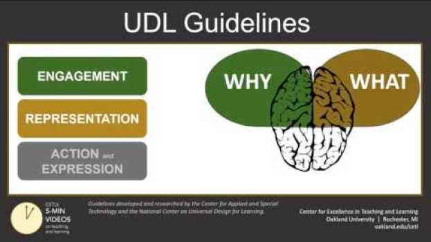 Video Universal Design for Learning (Part 2): UDL Guidelines su italiano