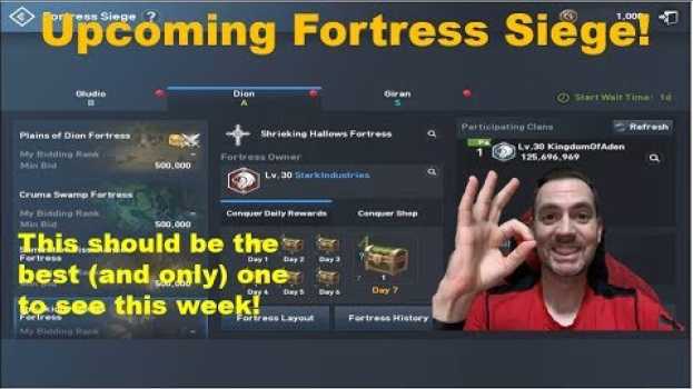 Video Only one real choice this week! - Fortress Siege News Flash - L2R em Portuguese