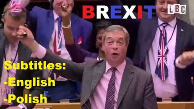 Video Nigel Farage, bye, bye EU. Pożegnalna przemowa przed głosowaniem n.t. BREXIT w EU en français