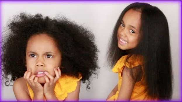 Video FIRST TIME Straightening my 5 Year Old's Curly Hair! NO HEAT DAMAGE em Portuguese