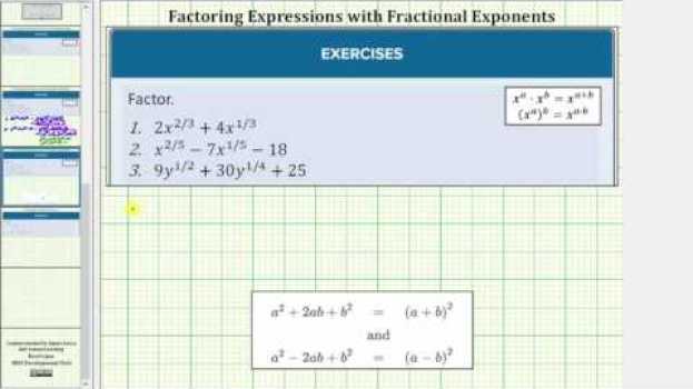 Video Factor Expressions with Fractional Exponents in Deutsch