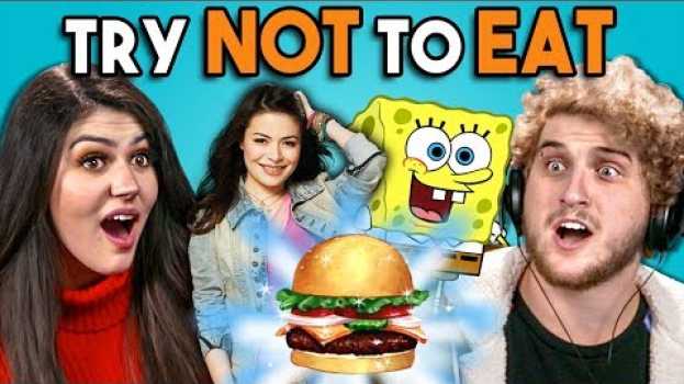 Видео Try Not To Eat Challenge - Nickelodeon Food | People Vs. Food на русском