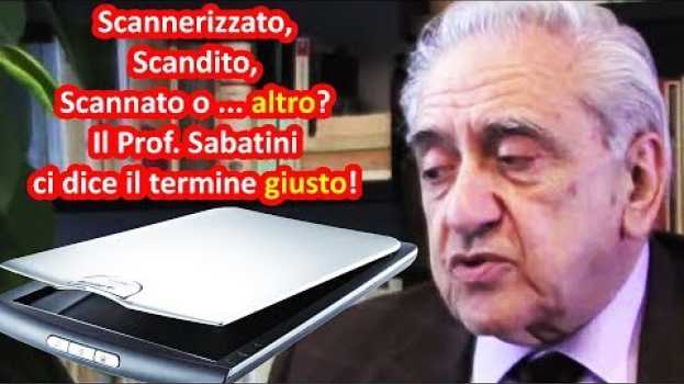 Video Scannerizzare, scannare, scandire o ... altro? Il Prof. Sabatini ci dice la parola giusta da usare! su italiano