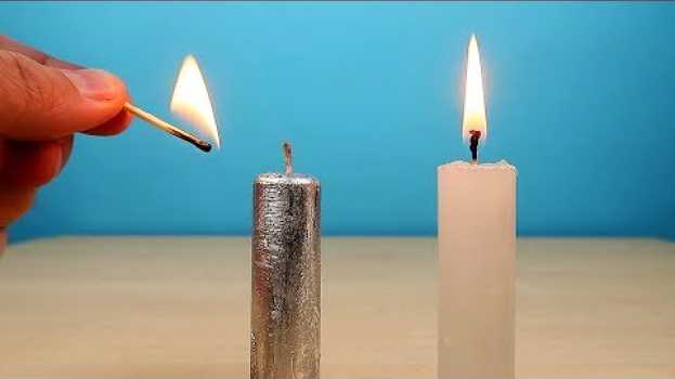Video Что если сделать Свечу из Галлия и зажечь ее? Свеча из металла Галлия! alex boyko em Portuguese