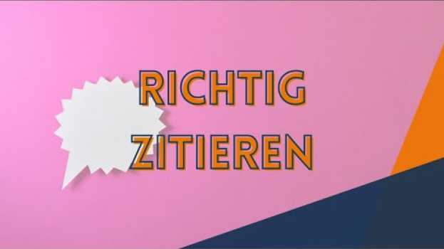 Video How to: Wie zitiere ich richtig? // Universitätsbibliothek Leipzig na Polish