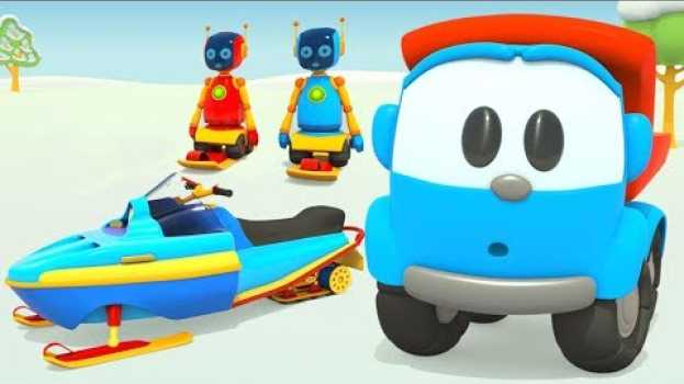 Видео Cartoni animati per bambini - Leo il camion curioso ed il gatto delle nevi на русском