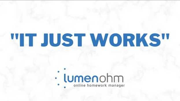 Video Lumen OHM User Testimonial: "It just works." su italiano