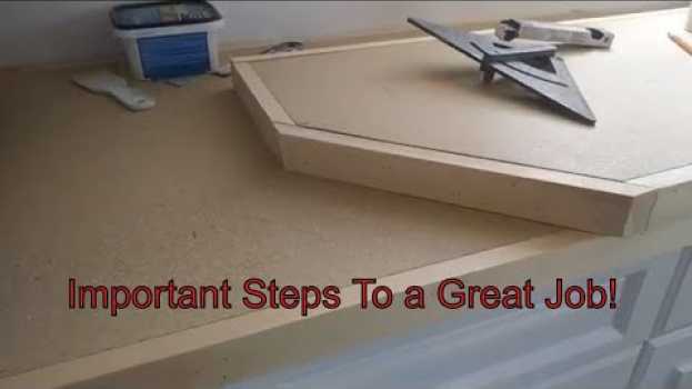 Video DIY how to prepare for Laminate kitchen countertop, build up strips laminate countertop in English