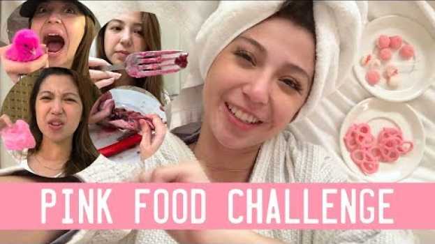 Video I only ate PINK food for 24 HOURS challenge!!! em Portuguese