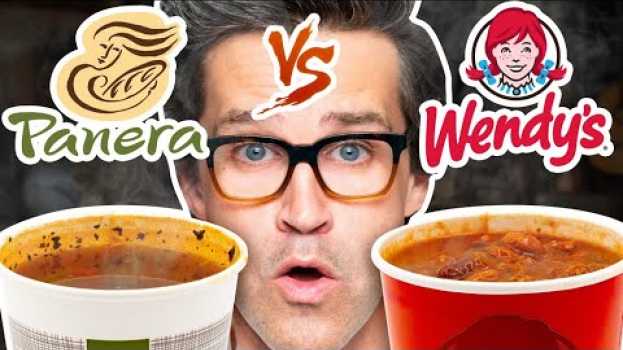 Video Who Has The Best Fast Food Soup? (Taste Test) su italiano