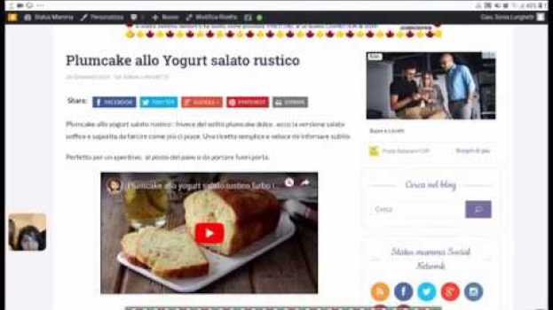 Video Vi spiego il mio mondo e una ricetta speciale em Portuguese
