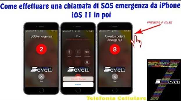 Video Come effettuare una chiamata di SOS emergenza da iPhone iOS 11 in poi in Deutsch