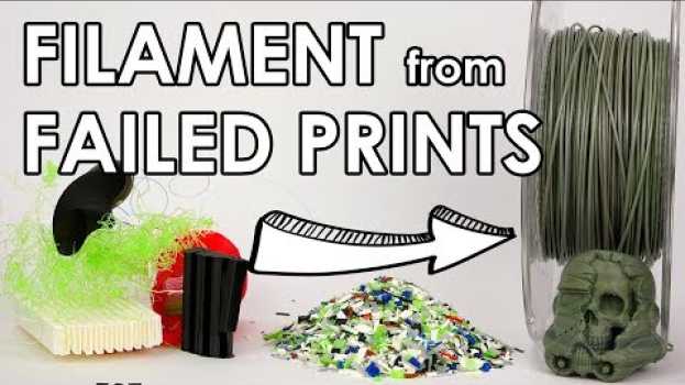 Video Recycle your failed 3D prints! Make new filament at home. in English