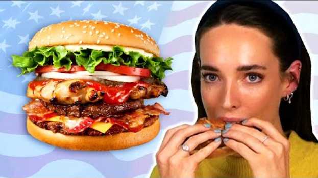 Video Irish People Try American Burgers em Portuguese