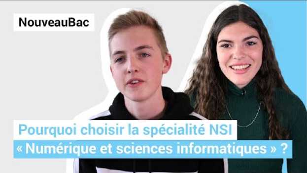 Video Pourquoi choisir NSI au bac ? em Portuguese
